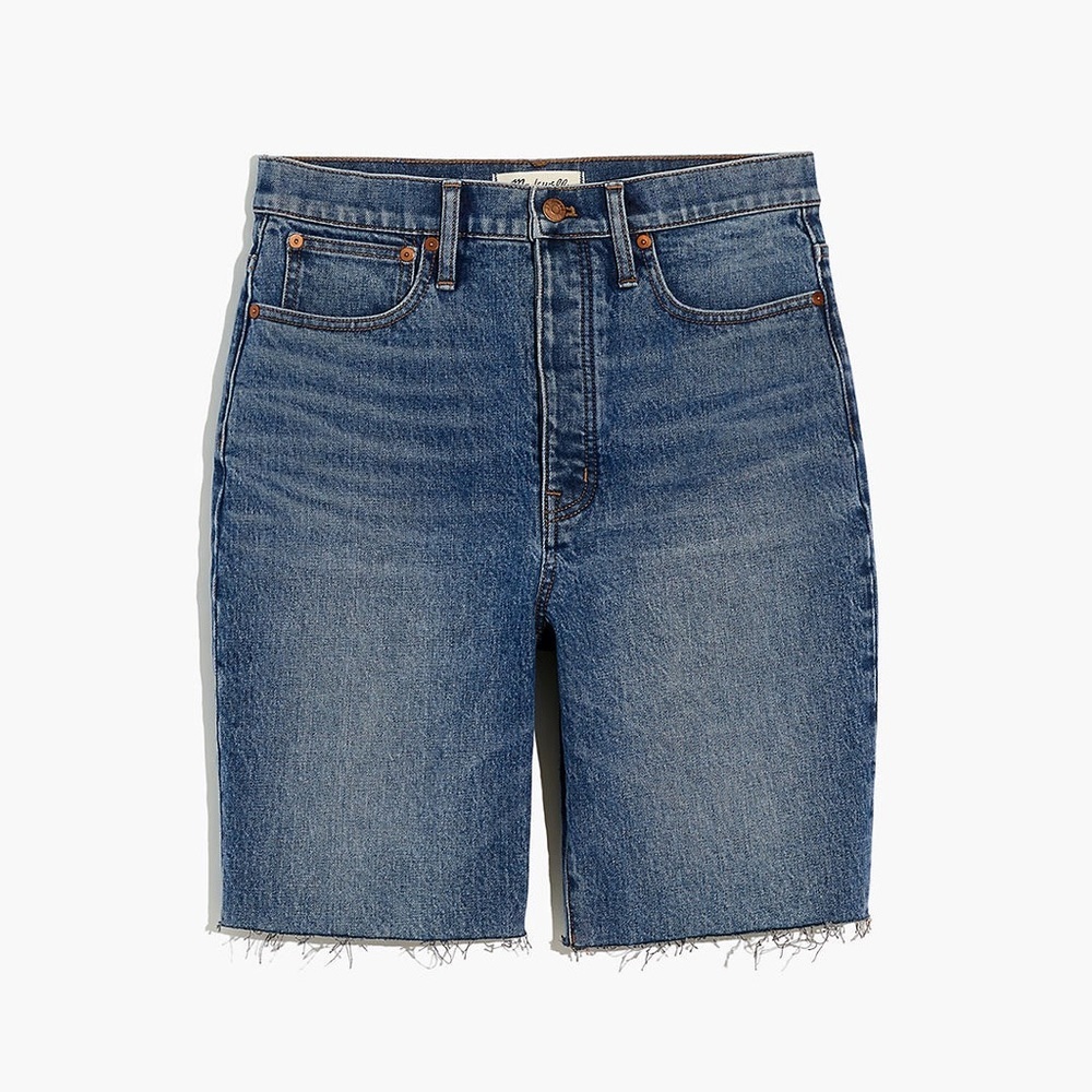 Madewell Blue High-Rise Denim Jean Shorts